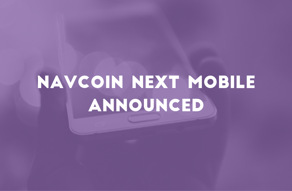 NavCoin NEXT Mobile Announced