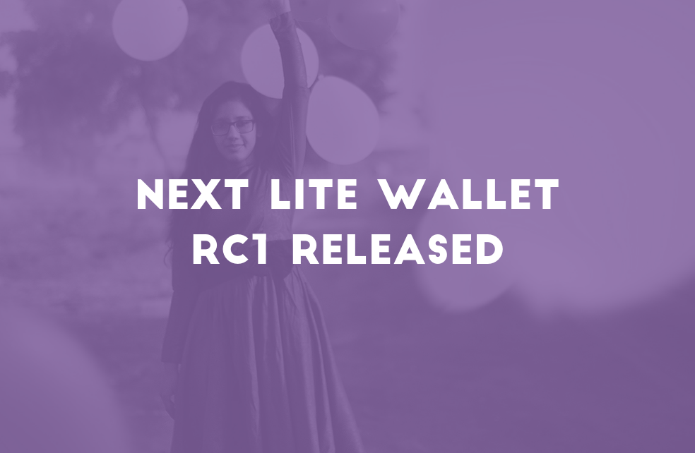 NEXT Lite Wallet RC1 Released