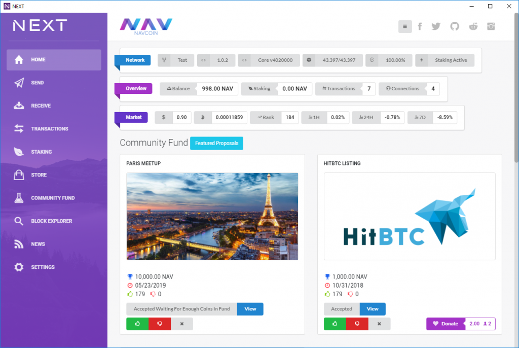 NavCoin Next Wallet
