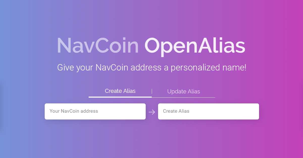 NavCoin Launches OpenAlias Integration