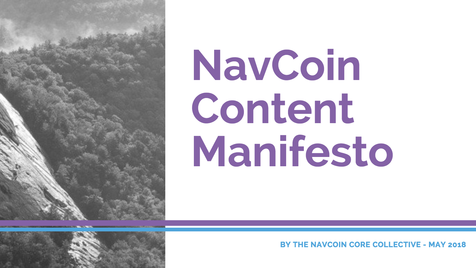 NavCoin Content Manifesto